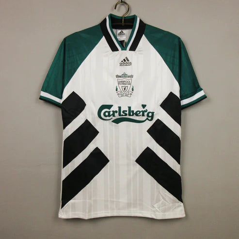 Liverpool 1993-95 Carlsberg White Green Retro Jersey